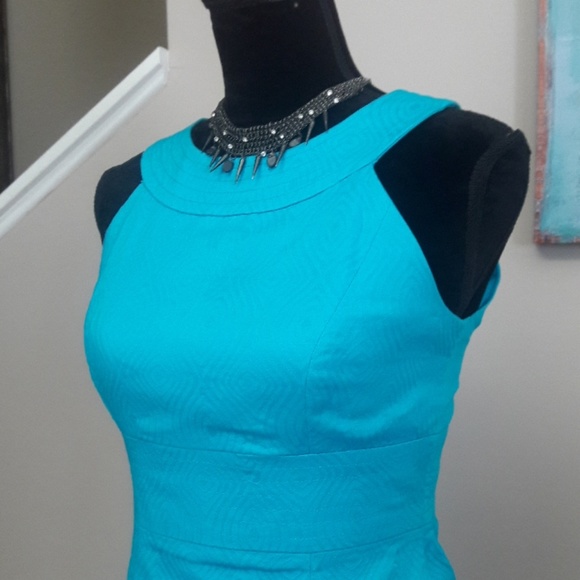 Madison/ Blue/ Halter Neck/ Sheath Dress - Picture 4 of 8